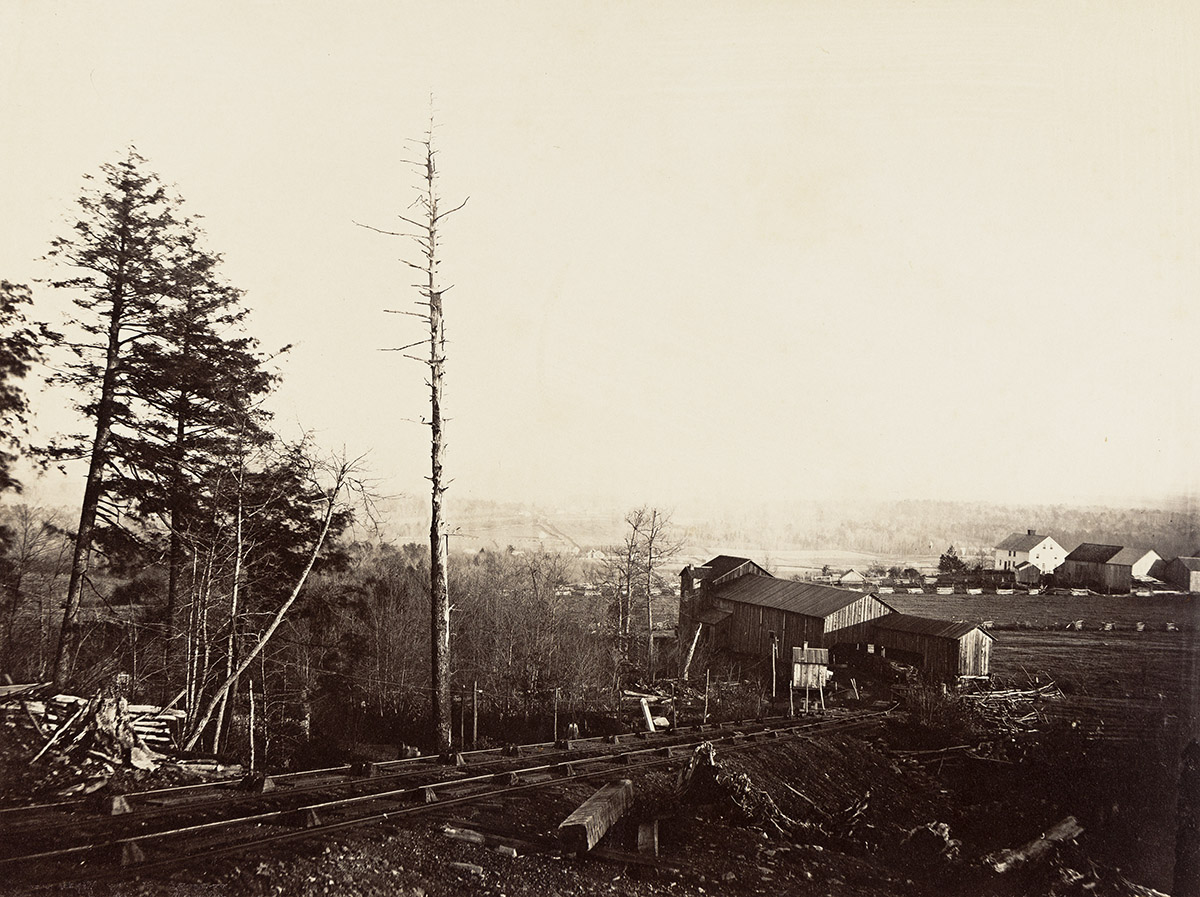 THOMAS H. JOHNSON (active 1860s) View on the Moosic. (East.) Del. & Hudson Canal Co.
